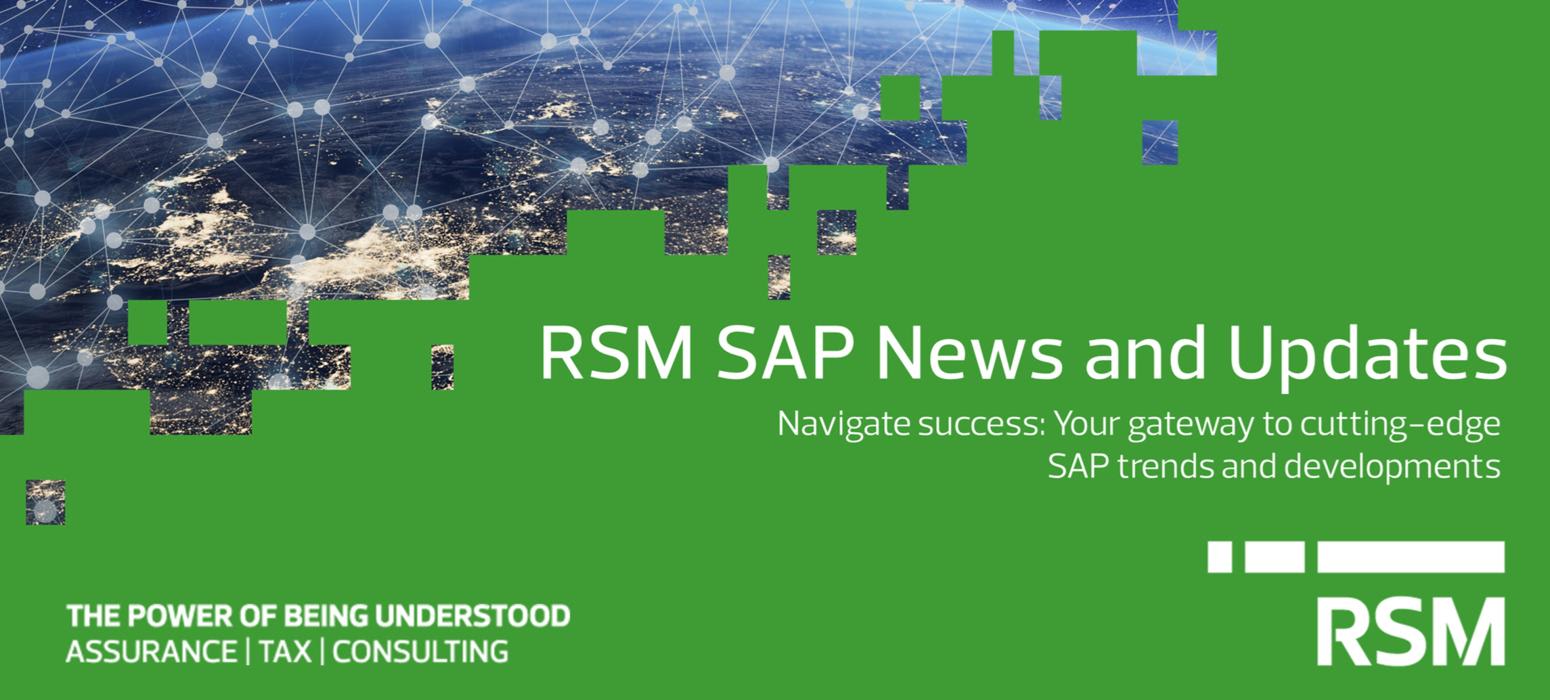 RSM SAP News and Updates