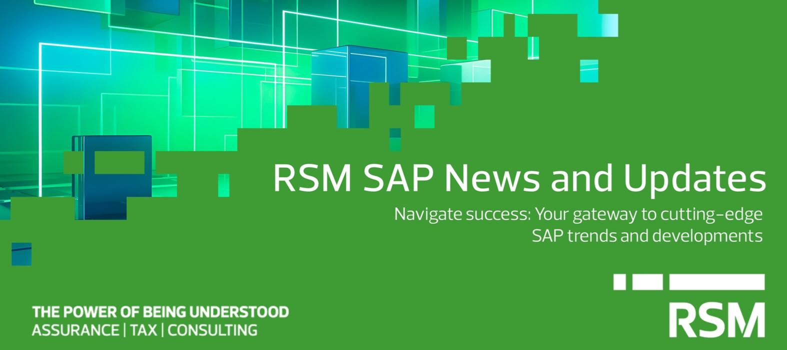 RSM SAP News and Updates