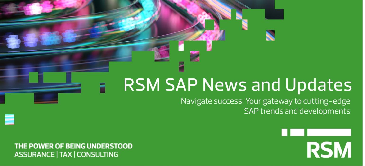 RSM SAP News and Updates