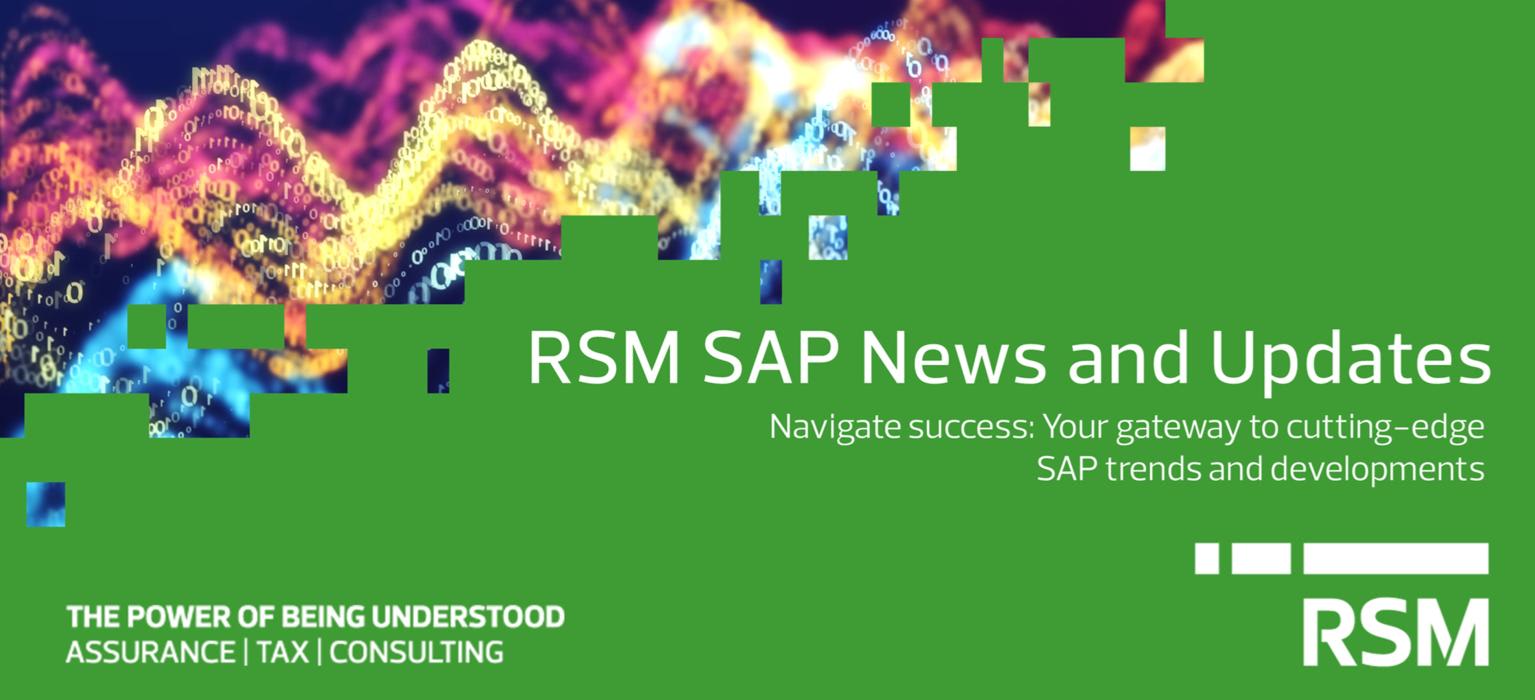RSM SAP News and Updates