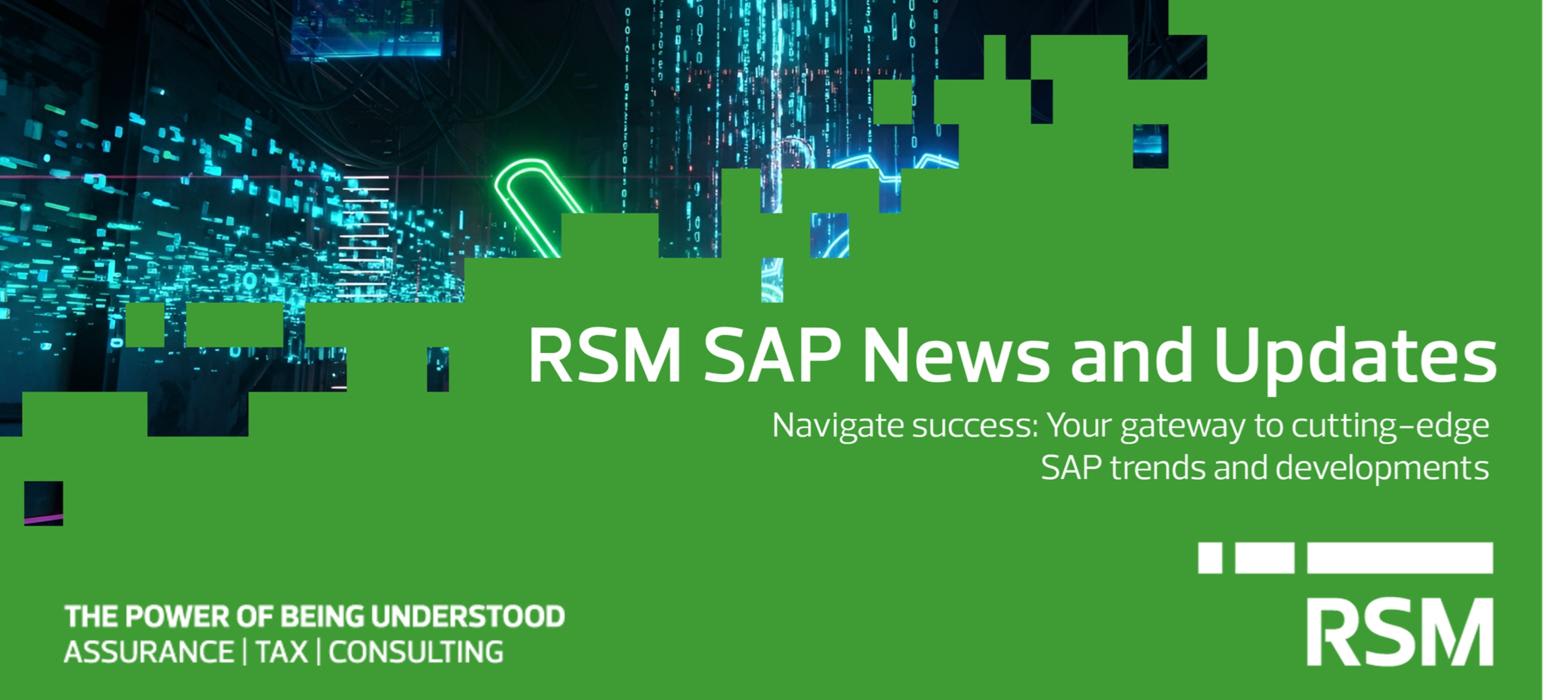 RSM SAP News and Updates
