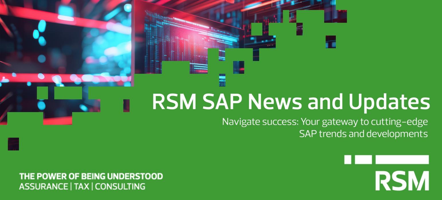 RSM SAP News and Updates