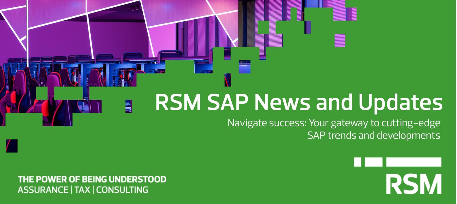 RSM SAP News and Updates
