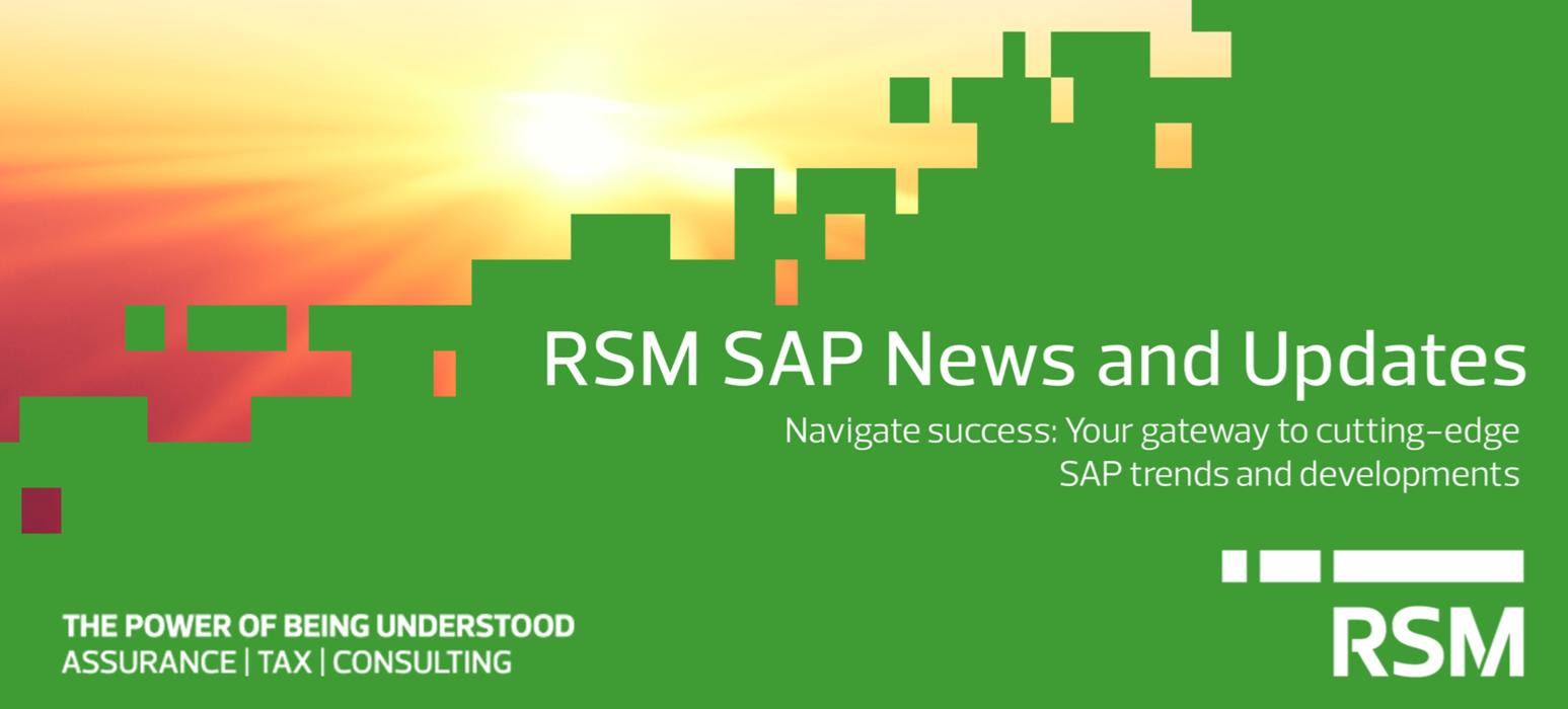 RSM SAP News and Updates