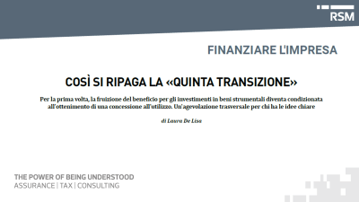 Così si ripaga la “quinta transizione”