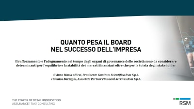 Con la Board Evaluation la Governance contribuisce al successo di ogni organizzazione