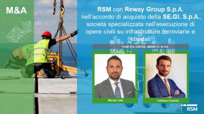 RSM S.p.A. con Reway Group S.p.A. nell'accordo di acquisto della SE.GI. S.p.A.