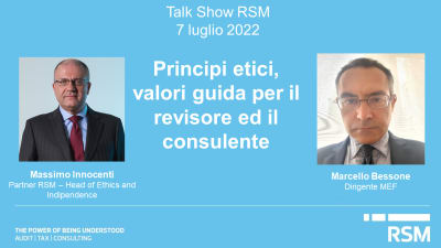 Principi etici, valori guida per il revisore ed il consulente