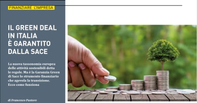 Il Green Deal in Italia lo garantisce SACE