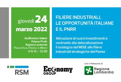 Filiere industriali, le opportunità italiane e il PNRR