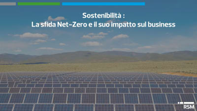 Sostenibilità: la sfida Net-Zero e il suo impatto sul business