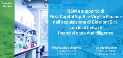 RSM a supporto di First Capital e Virgilio Finance nell’acquisizione di Ghiaroni 