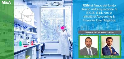 RSM al fianco di Xenon nell’acquisizione di E.C.S. S.r.l. con le attività di Accounting & Financial Due Diligence  