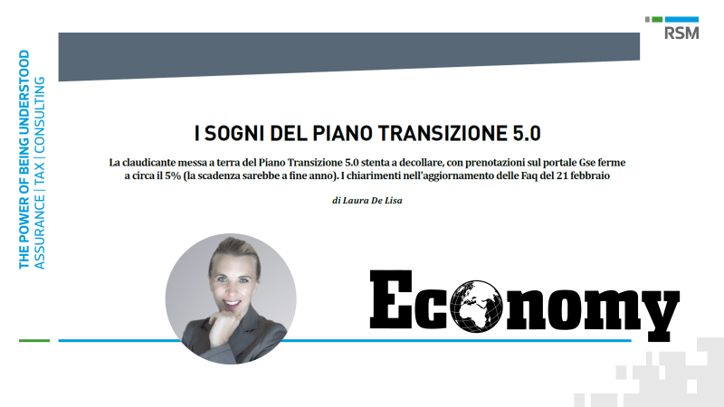 I Sogni del Piano Transizione 5.0