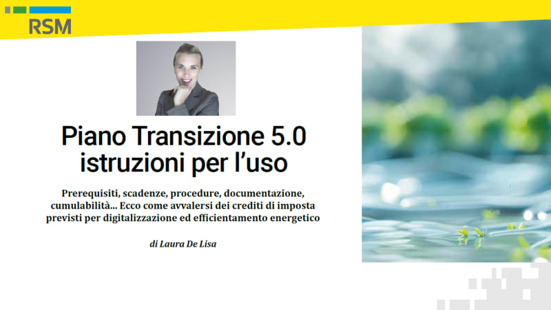 Dalla Transizione 4.0 alla 5.0: il nuovo piano per innovazione e sostenibilità