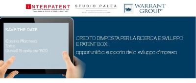 Credito d'Imposta, Patent Box - Event, Turin, April 2015