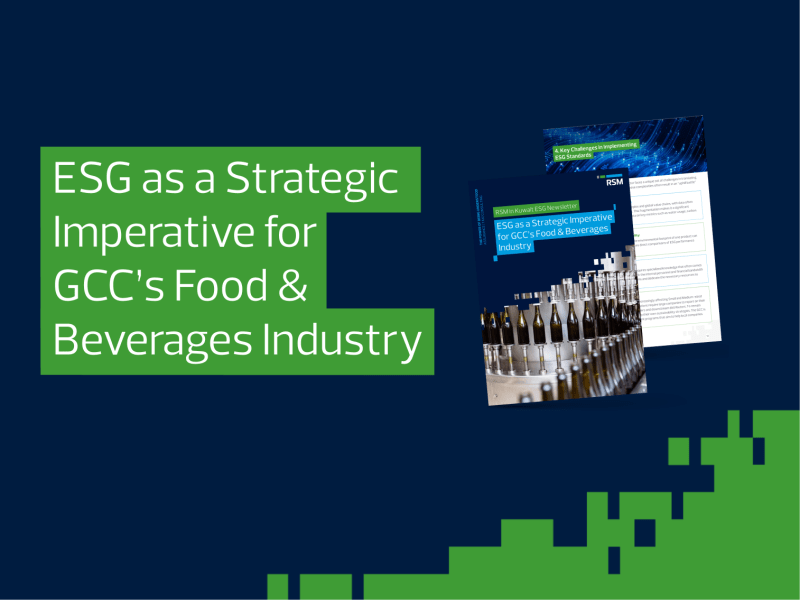 ESG as a Strategic Imperative for GCC's Food & Beverages Industry