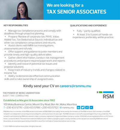 Tax senior associates