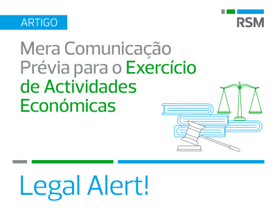 Mera Comunicação Prévia para o Exercício de Actividades Económicas