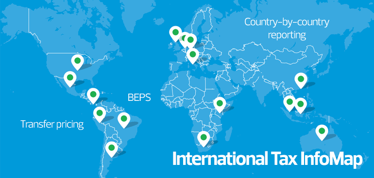 Navigate our map to find international tax issues