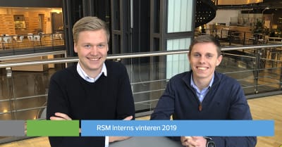 Per Erling Omsland og Petter Søland, interns i RSM 