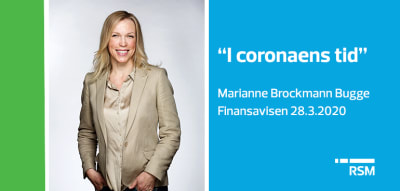 "I coronaens tid" - Finansavisen 28. mars 2020