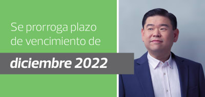 Se prorroga plazo de vencimiento de diciembre 2022