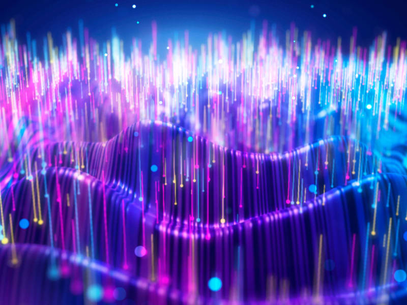 A navy-purple aurora
