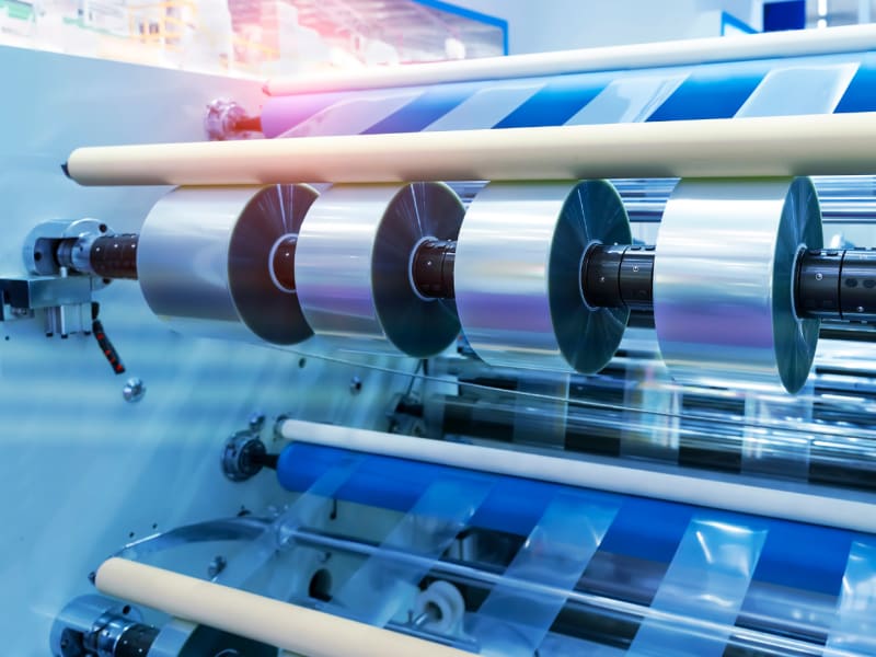 The interior of the production machine