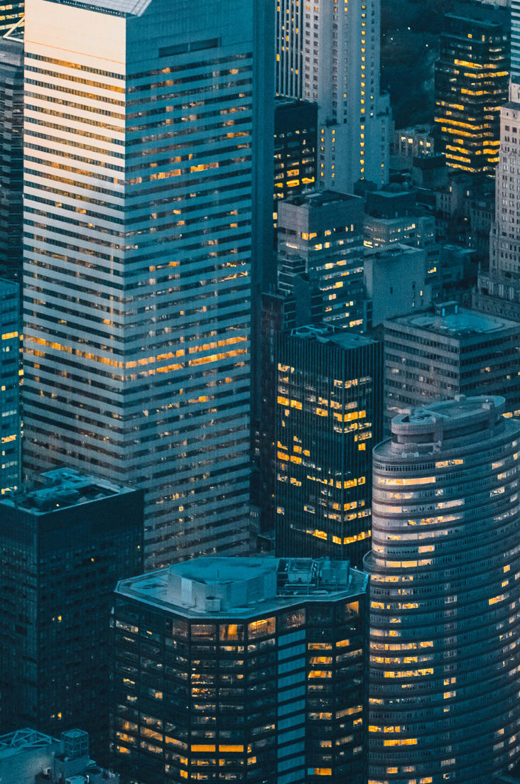 Corporate buildings in a downtown