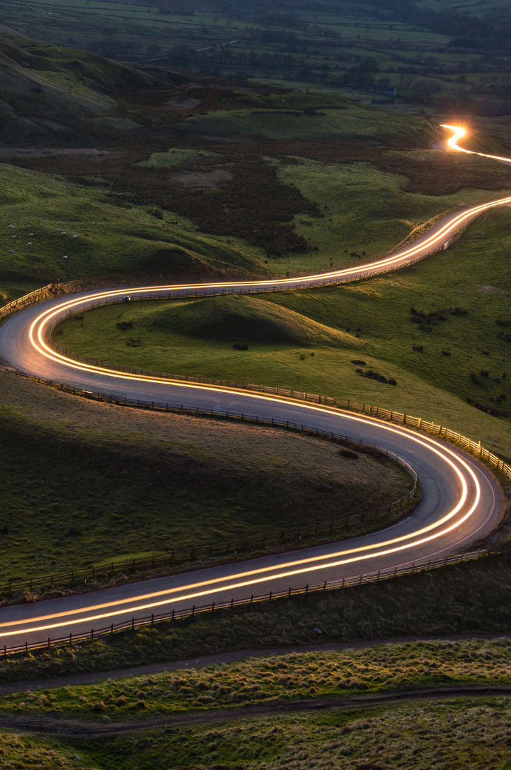 Country road among the hills