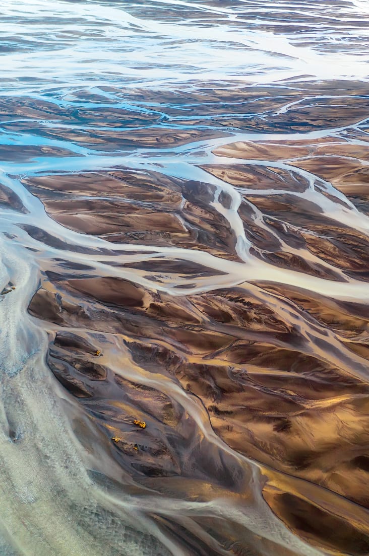 Branching river on a barren wasteland