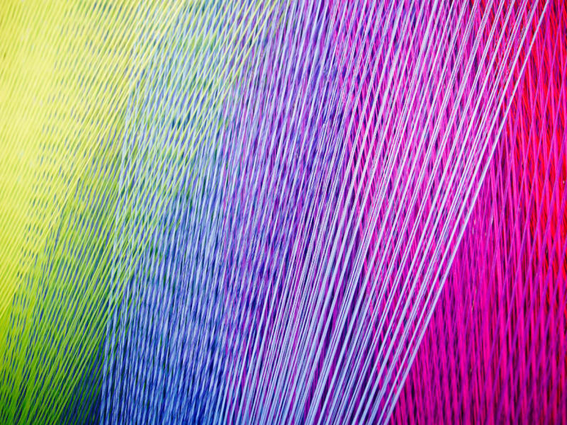 Overlapping coloured threads