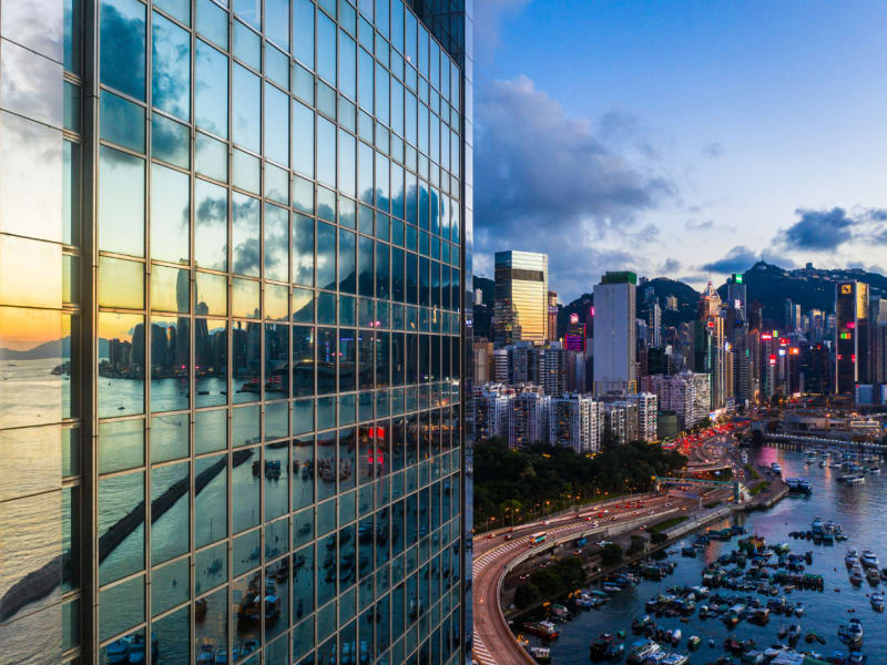 Corporate building near the yacht harbour