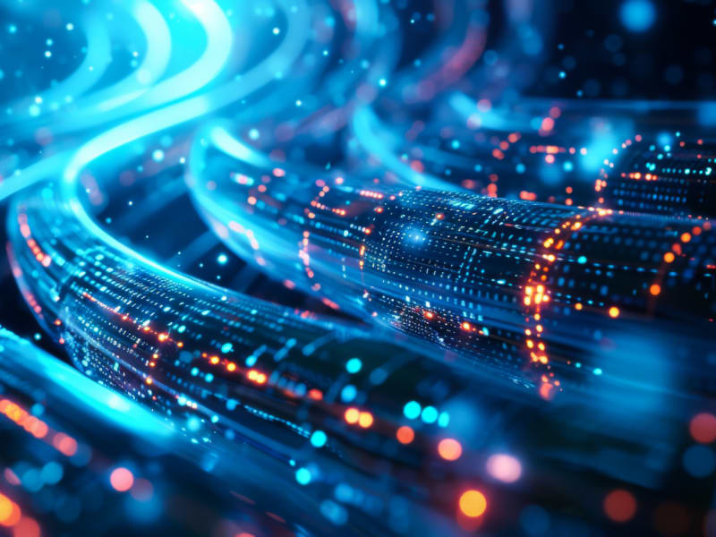 Thick bundles of glowing cables
