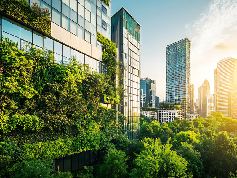 Green city landscape