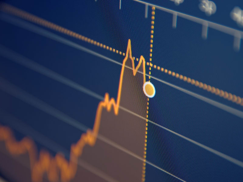 Orange graph of falling profits