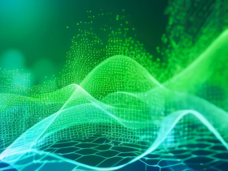 Green abstract waves