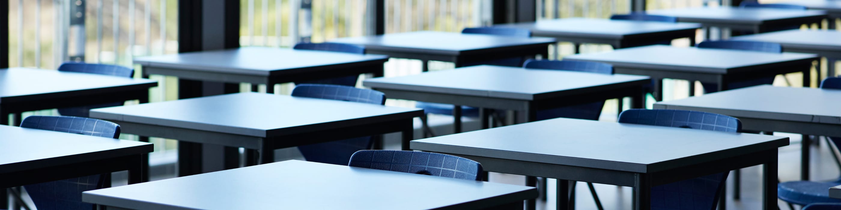 Row of desks