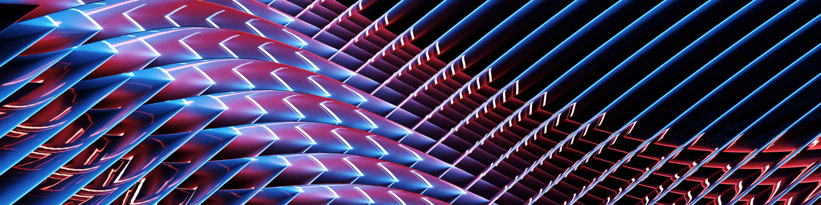 Abstract blue-reddish lines