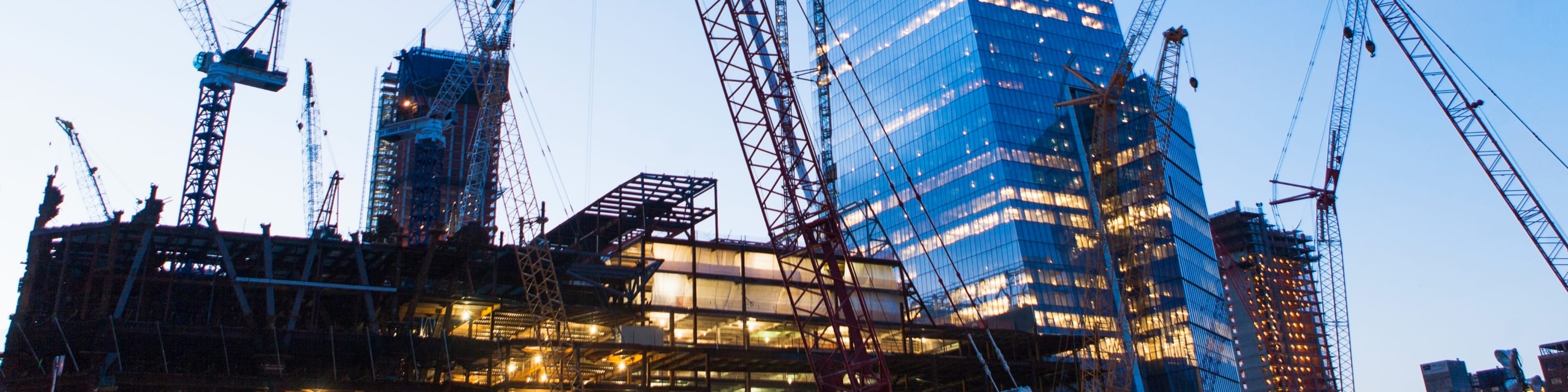 Construction site of a corporate buildings