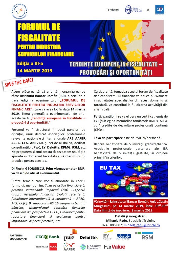 Event Rbi Taxation Forum Rsm Romania