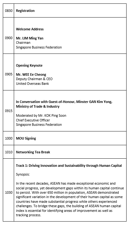 ASEAN Conference 2023 timetable 1