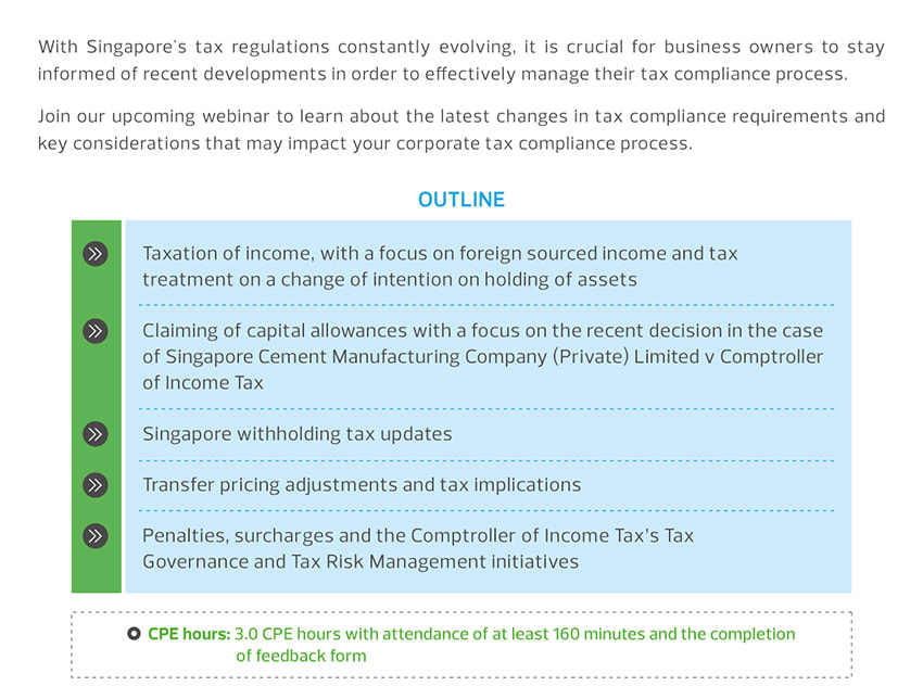 Details for Recent Tax Developments and Important Considerations for Tax Compliance