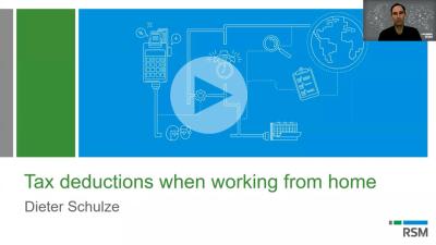 RSM webinar - Tax deductions to consider if working from home