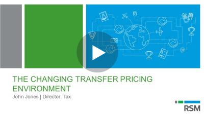The changing transfer pricing environment