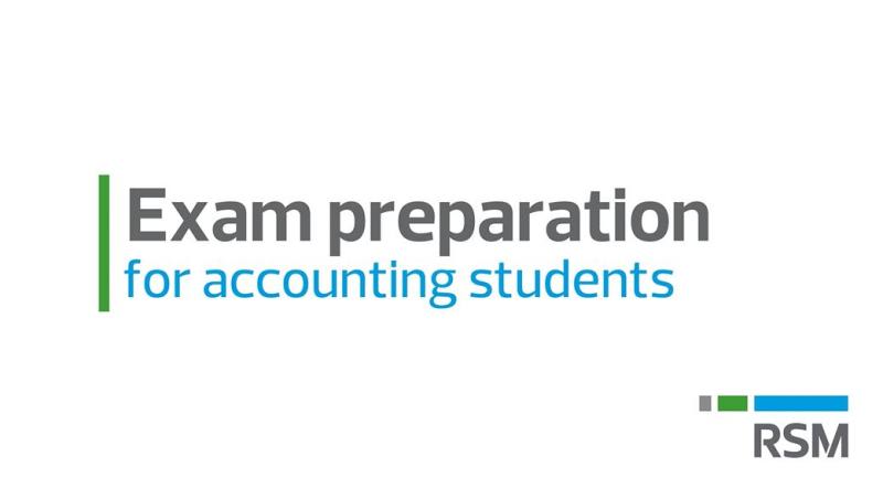 Exam preparation for accounting students