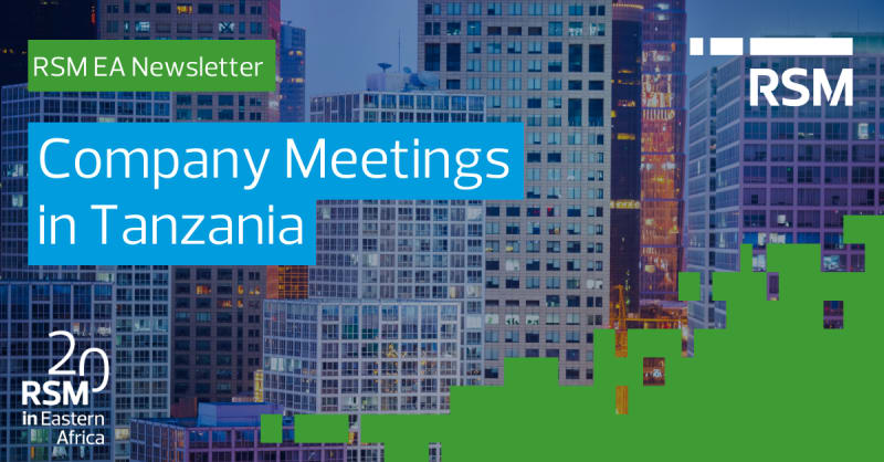 RSMEA Newsletter - Company Meetings in Tanzania