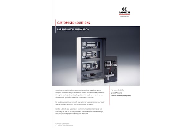 Image of Camozzi customised control panels & systems brochure