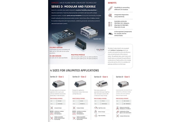 Image of Camozzi Valve Island Series D brochure